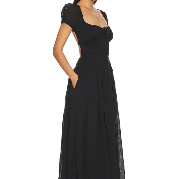 Free People Feeling Bonita Midi Dress in Black - Picture 2 of 6